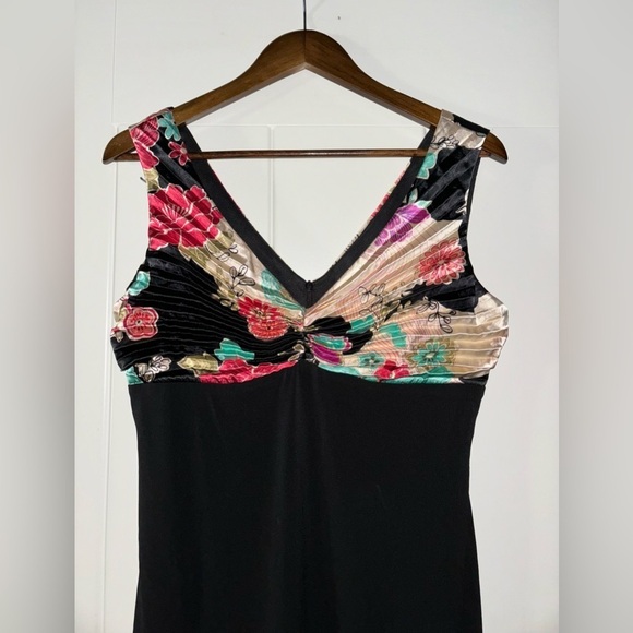 Vintage Joseph Ribkoff Floral Robe Bodycon Dress Sz 8 Orient Elegant Old Luxury - Picture 4 of 9